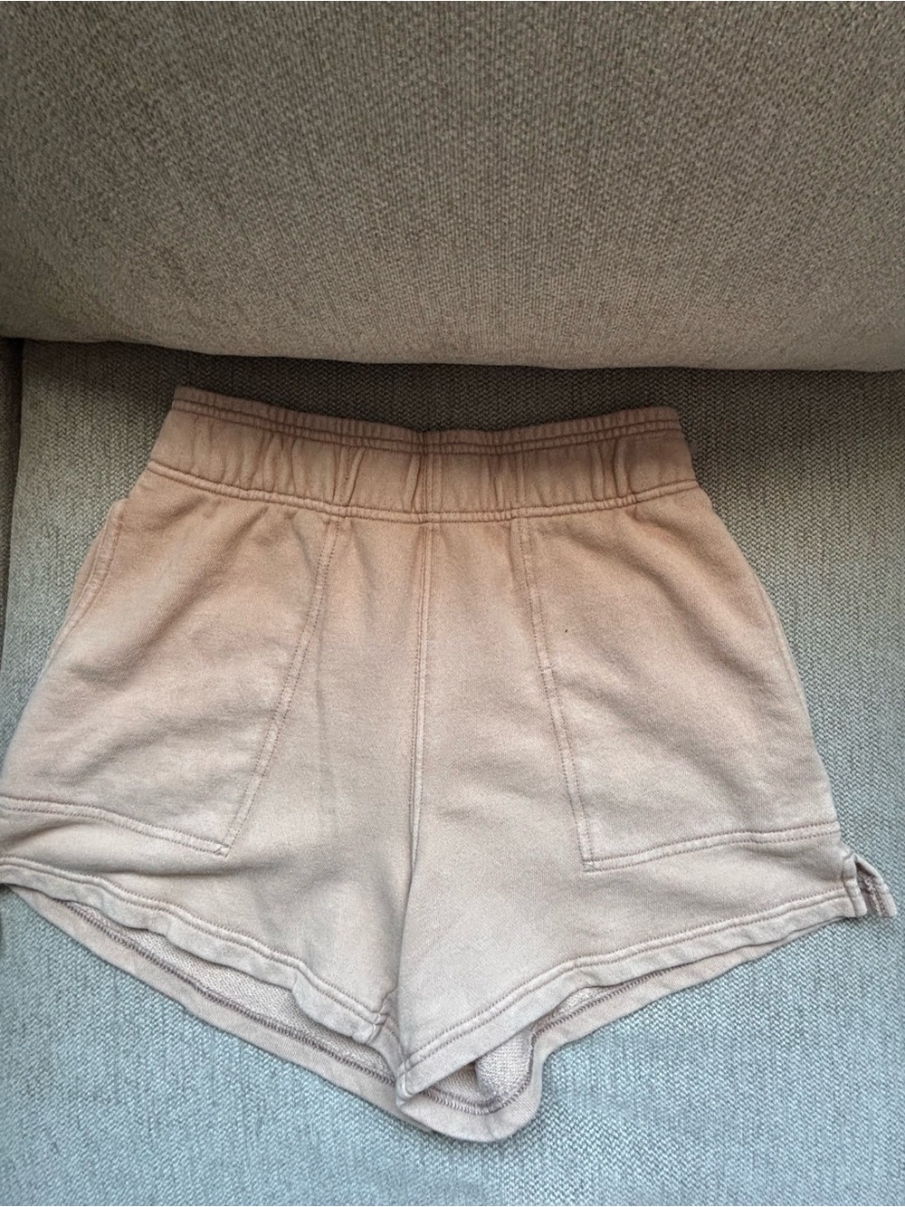 aerie Beige High-Waist Athletic Lounge Shorts